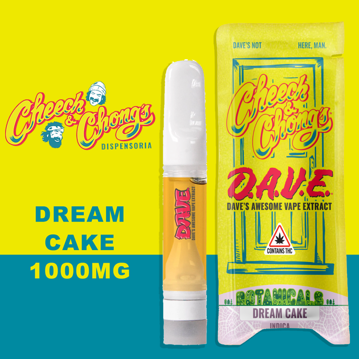 Cheech & Chong D.A.V.E. Dream Cake Botanical Vape Cart 1.0g