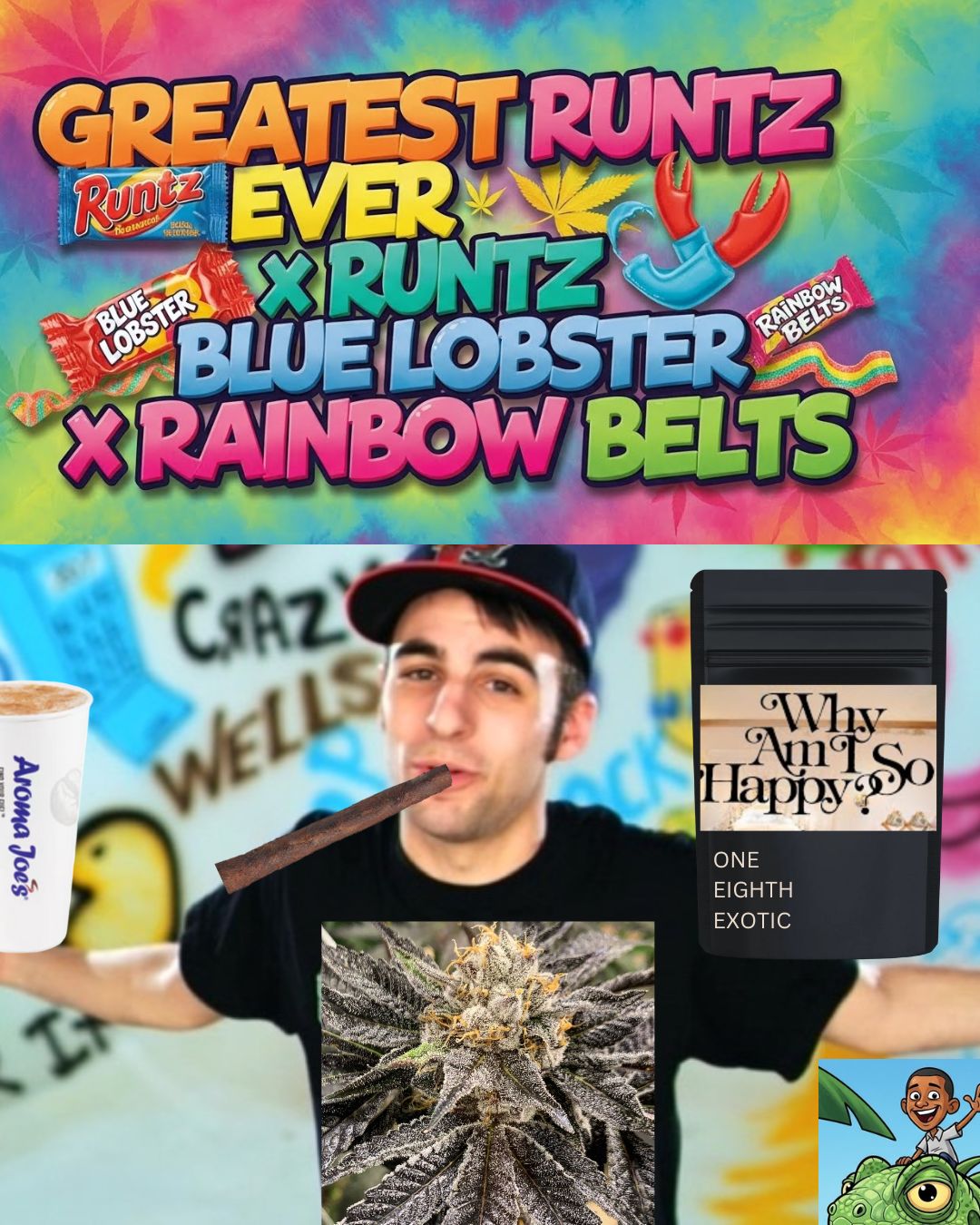 Why Am I So Happy By Spose - Greatest Runtz Ever - Cbd Flower 3.5g