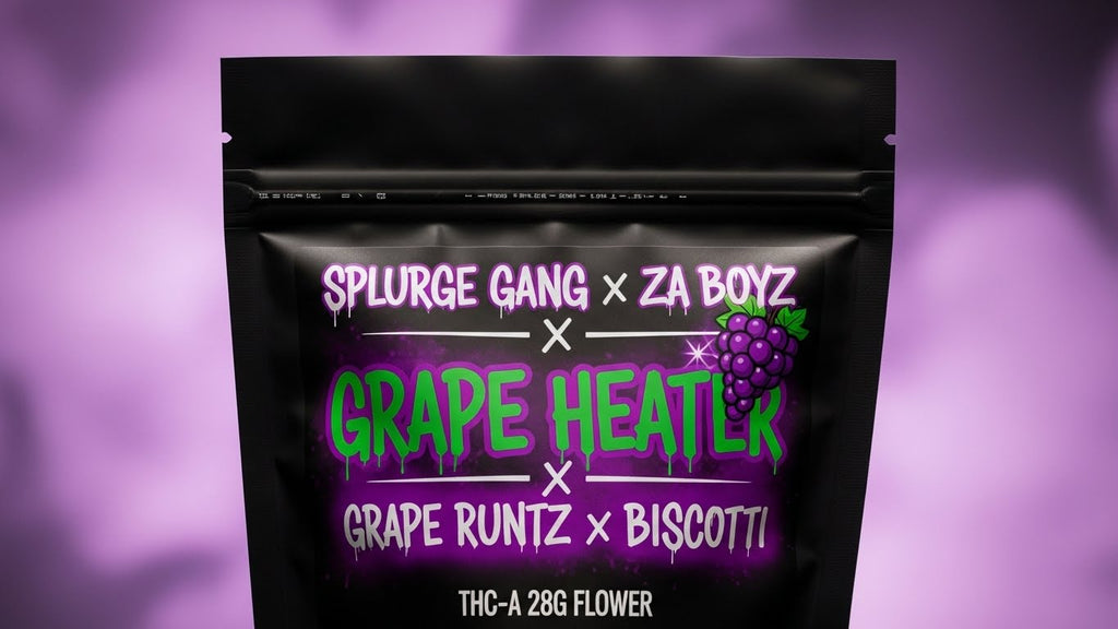 Splurge Gang X ZA Boyz 28g Grape Heater  Flower