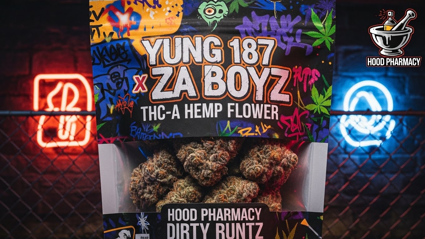 YUNG 187 X ZA BOYZ HOOD PHARMACY DIRTY RUNTZ 3.5g Flower