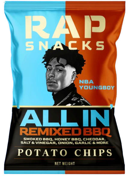 Rap Snacks NBA Youngboy | All In Remixed BBQ Chips 2oz Bag