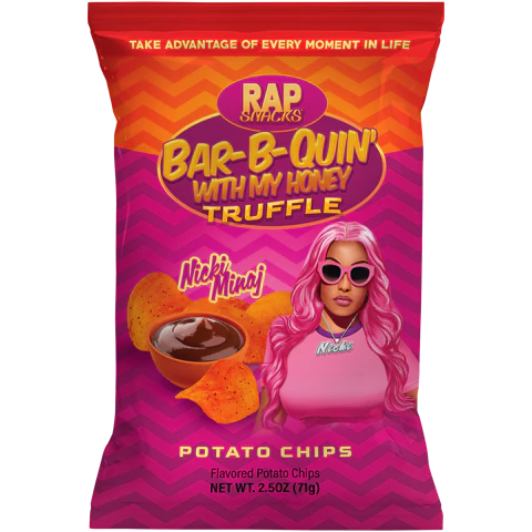 Rap Snacks Nicki Minaj Bar-B-Quin' with my Honey Truffle Chips (2.5oz) (10 Bags)