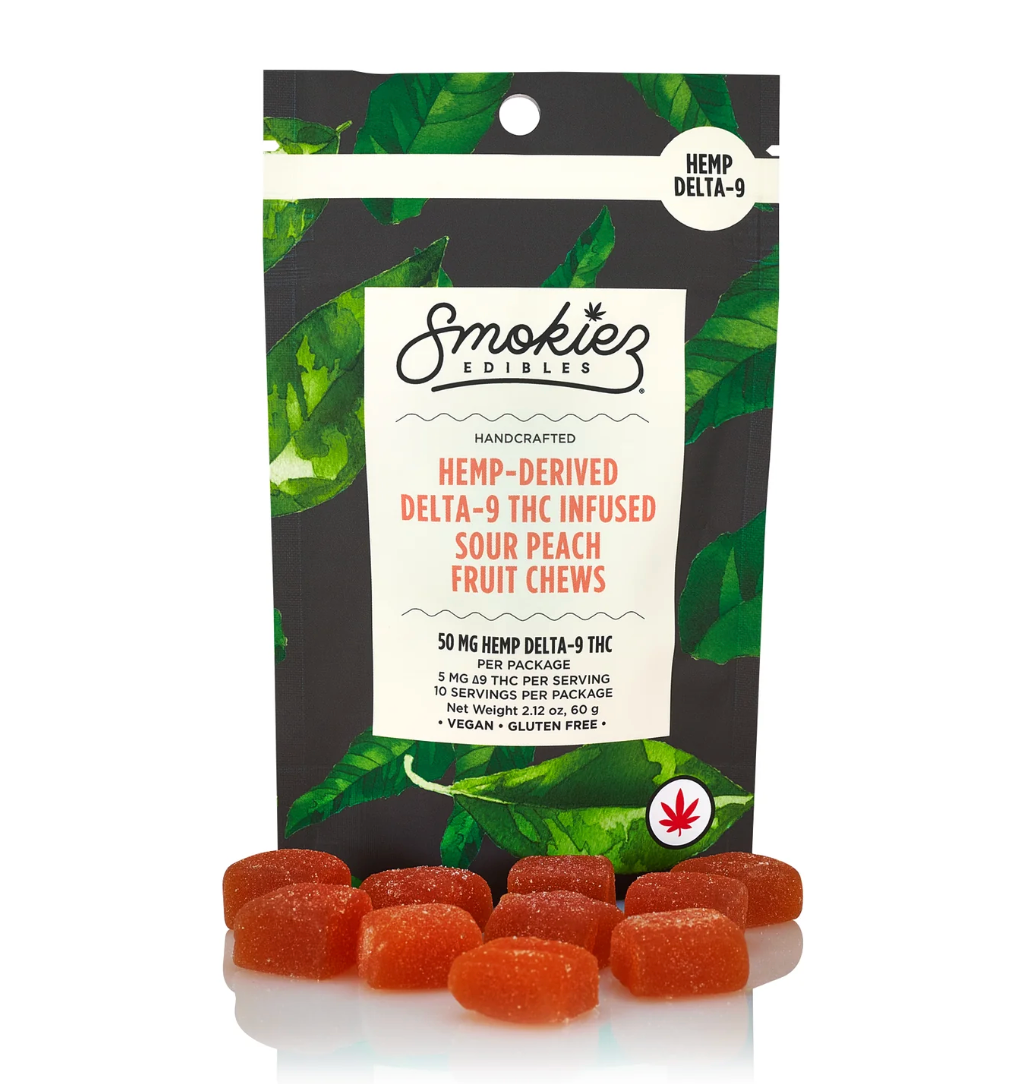 Hemp D-9 SMOKIEZ FRUIT CHEWS 10MG 5PK
