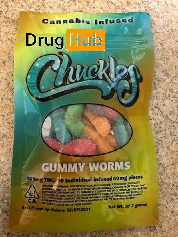 1x Medicated "Chuckles" Gummy Worms - 40mg 10pk 400mg total